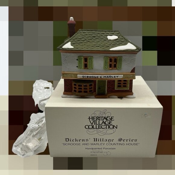 Dept. 56 Dickens' Village Series Scrooge and Marley Counting House Christmas - Picture 4 of 12